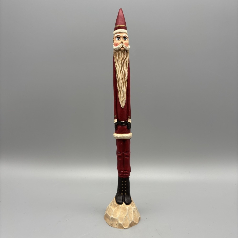 VINTAGE JIM SHORE PENCIL SANTA CLAUS CHRISTMAS 1990 11.5" TALL THIN